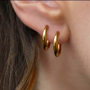 Gold Huggie Hoop Earrings